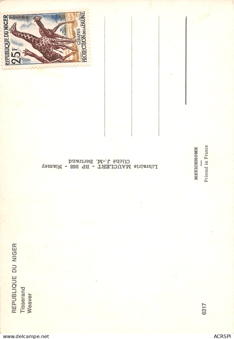 NIGER  Niamey  TISSERAND WEAVER   22  (scan Recto-verso)MA2295Ter - Niger