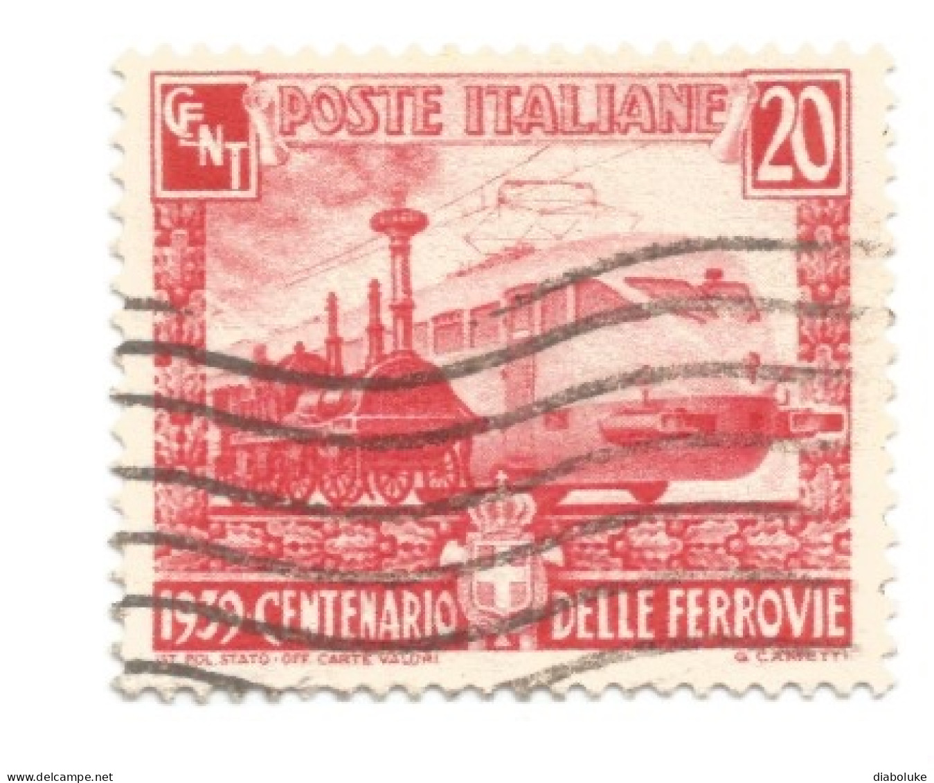 (REGNO D'ITALIA), 1939, FERROVIE ITALIANE - 2 Francobolli Usati - Usados