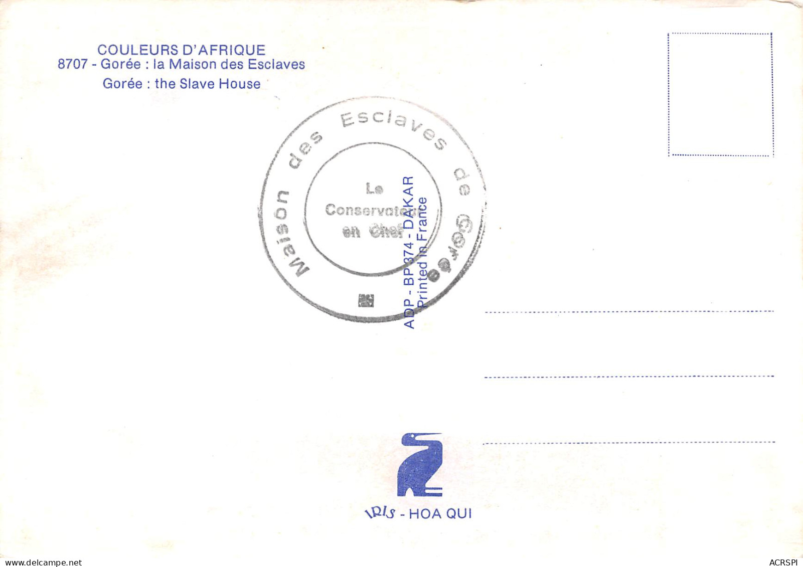 SENEGAL  GOREE Maison Des Esclaves  27  (scan Recto-verso)MA2295Ter - Senegal