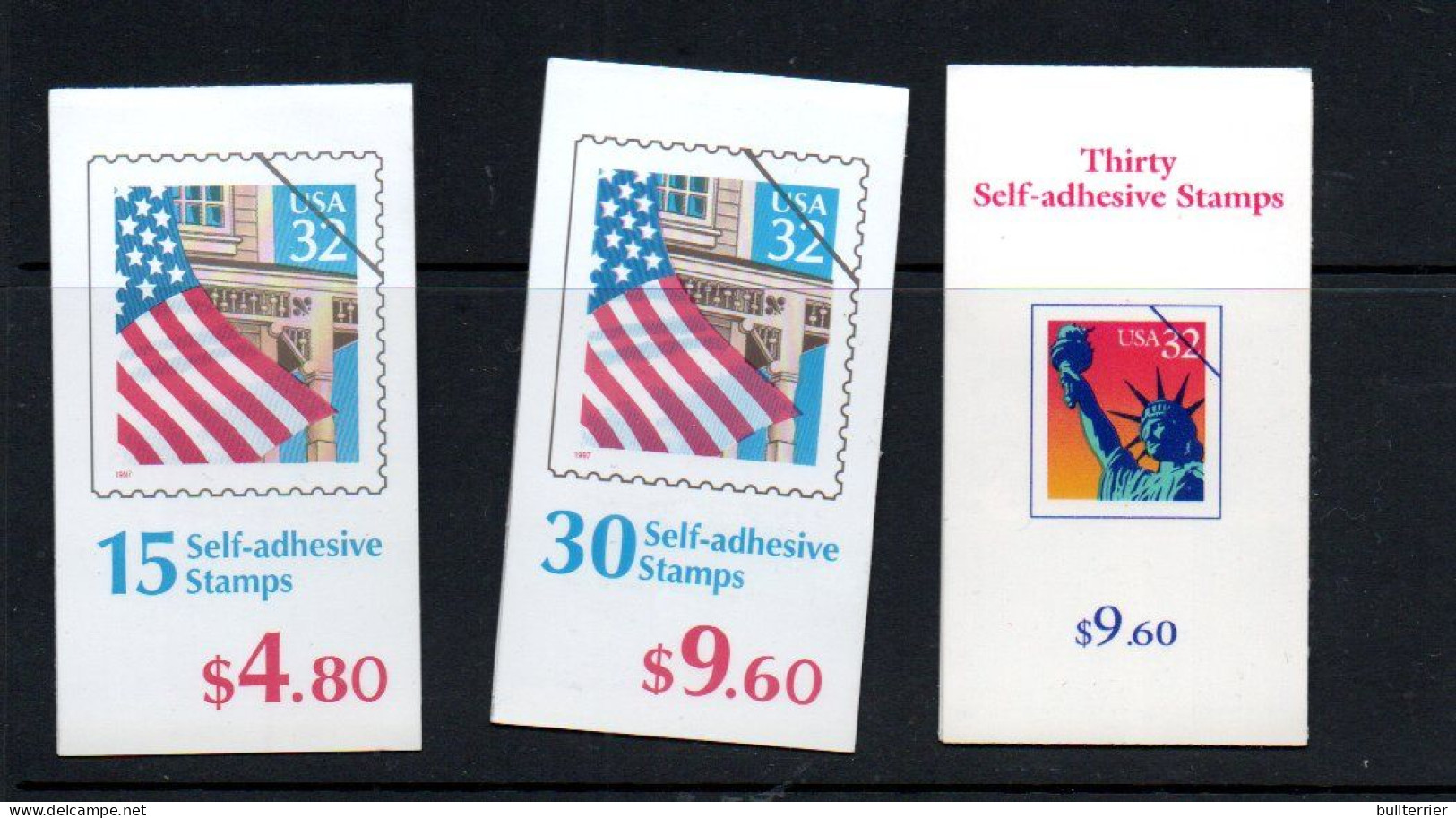 USA - SELECTION OF 3 COMPLETE BOOKLETS, FACE VALUE  $24.80 - Ungebraucht