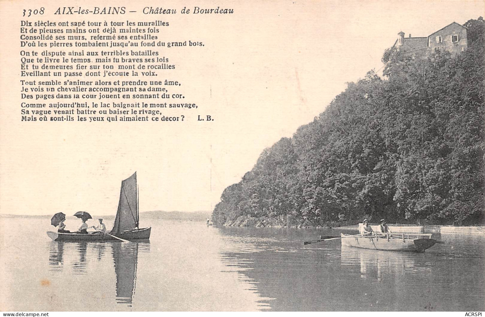 AIX Les BAINS  Barques Au Chateau De Bourdeau  14 (scan Recto-verso)MA2295Vic - Aix Les Bains