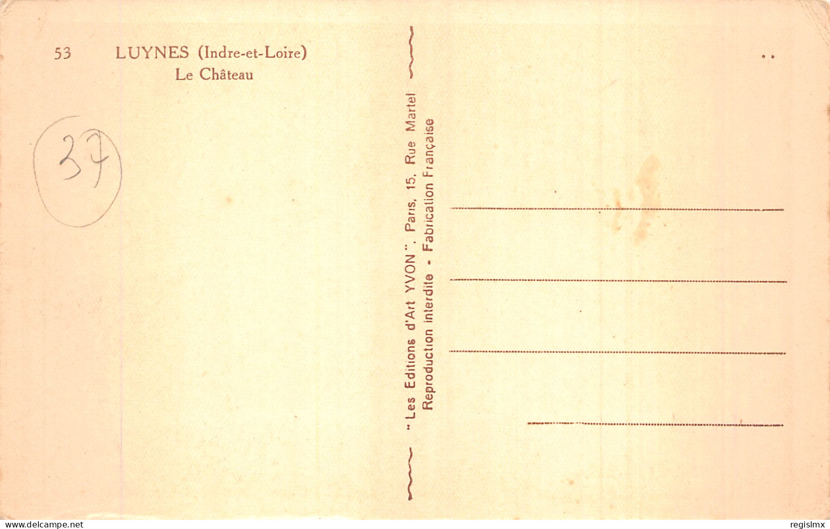 37-LUYNES LE CHATEAU-N°T1044-E/0013 - Luynes