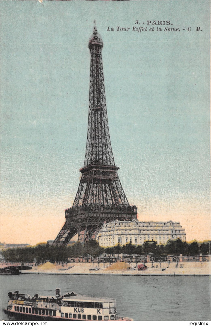 75-PARIS LA TOUR EIFFEL ET LA SEINE-N°T1044-D/0201 - Eiffelturm