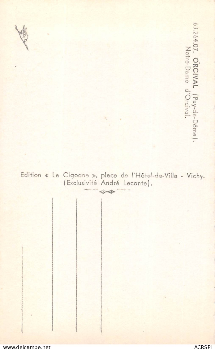 ORCIVAL  L' église  Statue De Notre Dame D'orcival   5 (scan Recto-verso)MA2296Und - Other & Unclassified