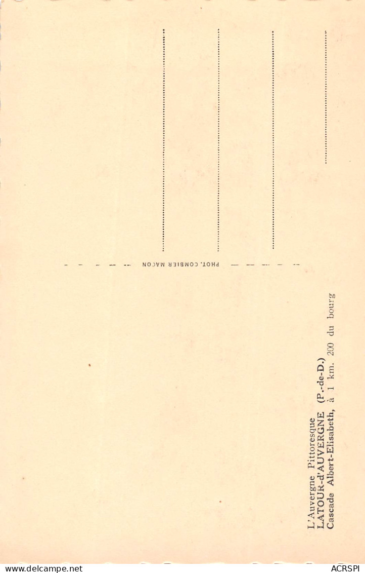 LATOUR D'AUVERGNE  Cascade Albert Elisabeth   10 (scan Recto-verso)MA2296Und - Other & Unclassified