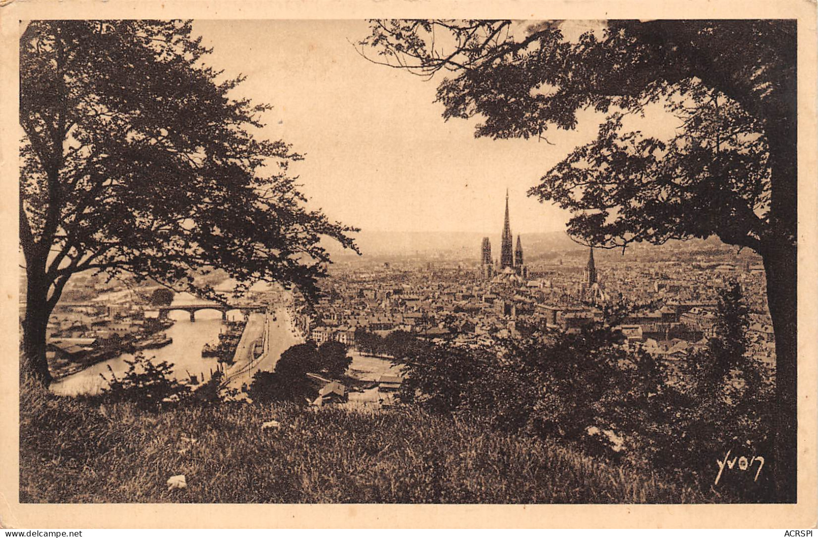 ROUEN La Cote Sainte Catherine  Vue Panoramique  5   (scan Recto-verso)MA2297Bis - Rouen