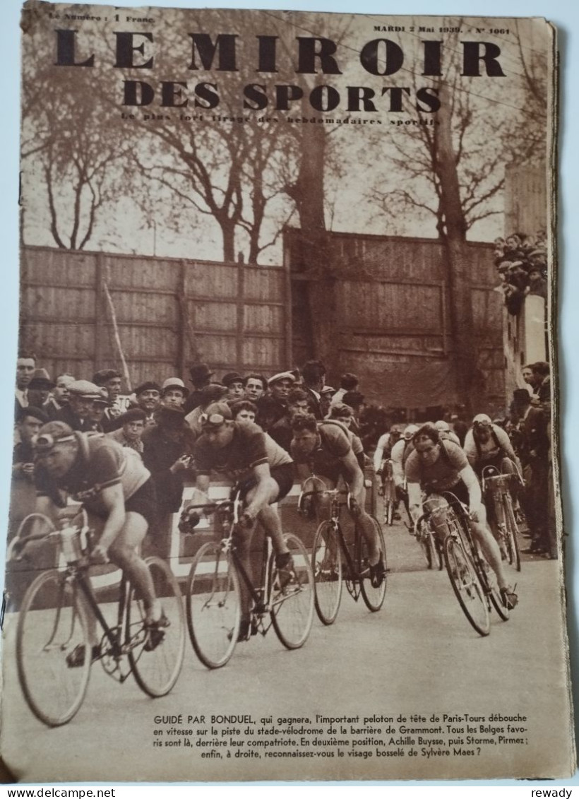 Le Miroir Des Sports - 3 Mai 1939 (N. 1061) - Autres & Non Classés