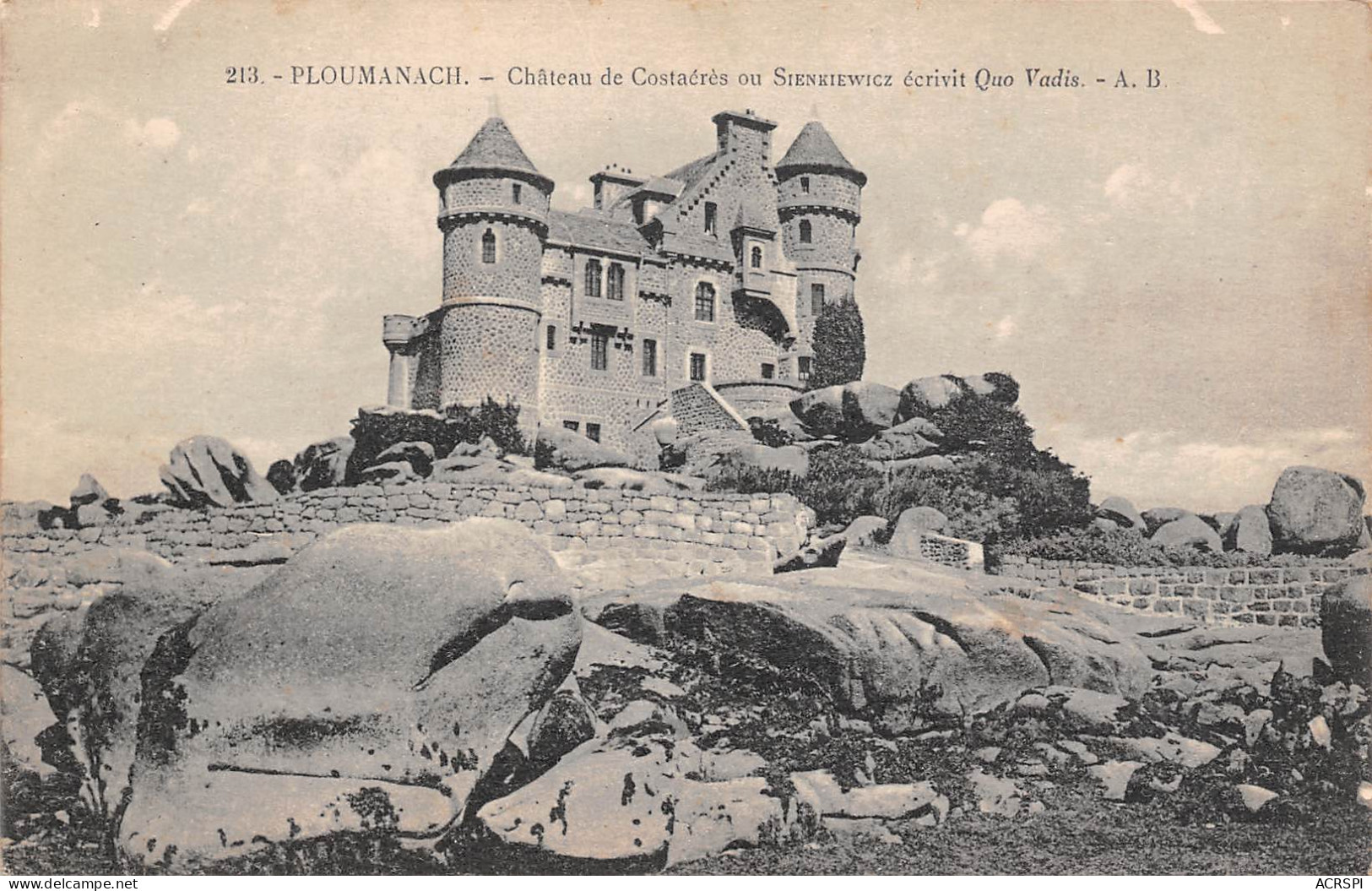 Perros Guirec Ploumanac'h   Le Chateau De Costaeres  32 (scan Recto-verso)MA2297Ter - Perros-Guirec