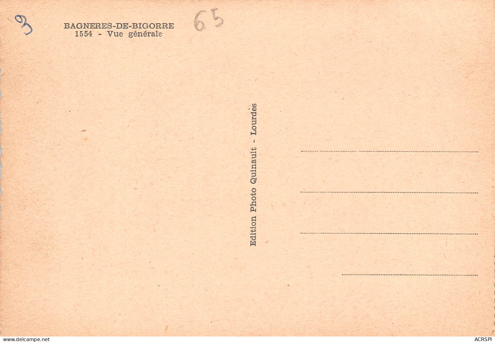 BAGNERES DE BIGORRE  Vue Panoramique  23 (scan Recto-verso)MA2297Und - Bagneres De Bigorre