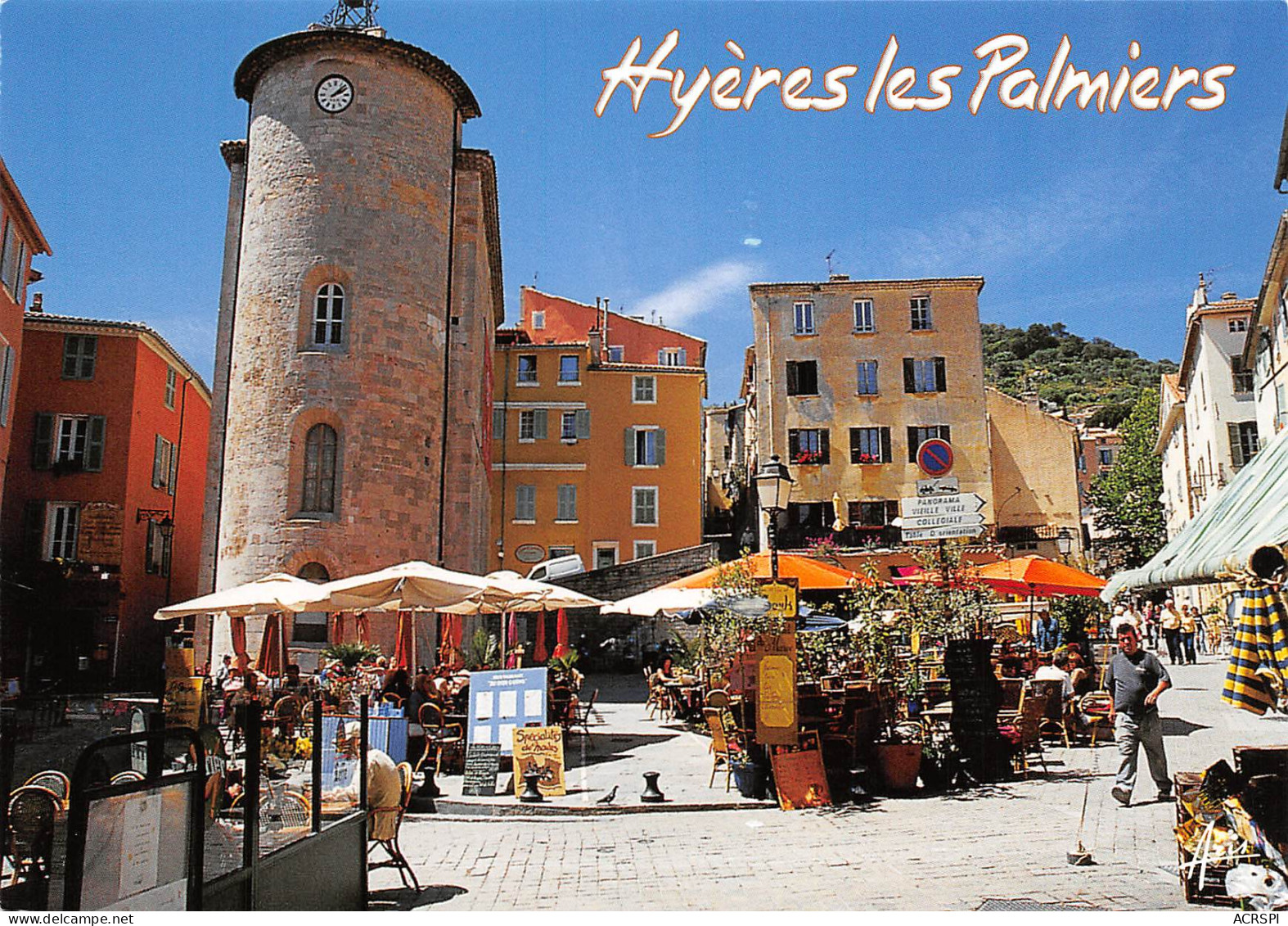 HYERES Les PALMIERS Bars Glaciers Place  MASSILLON  4  (scan Recto-verso)MA2297Vic - Hyeres