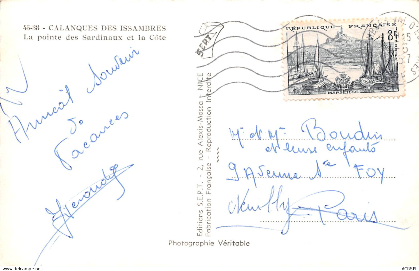 Les Calanques Des Issambres Pointe Des Sardinaux  15  (scan Recto-verso)MA2297Vic - Les Issambres