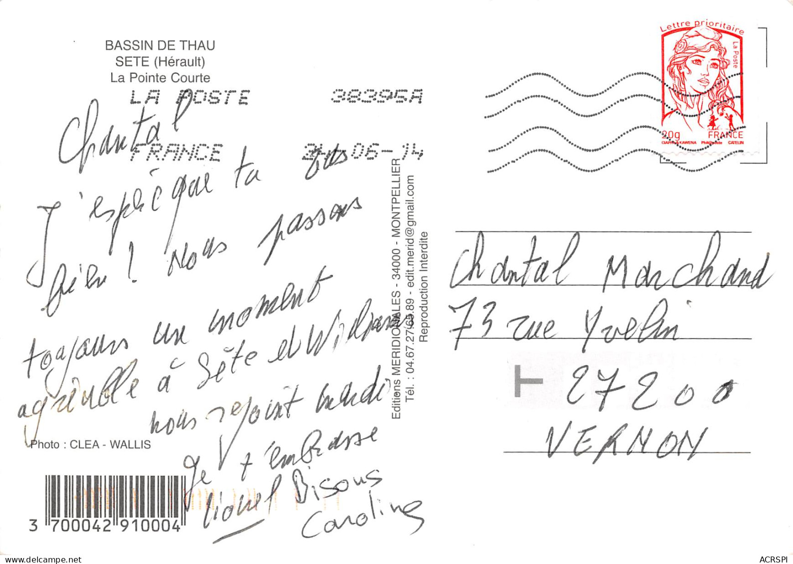 CETTE SETE  La Pointe DURAT  7   (scan Recto-verso)MA2298Bis - Sete (Cette)