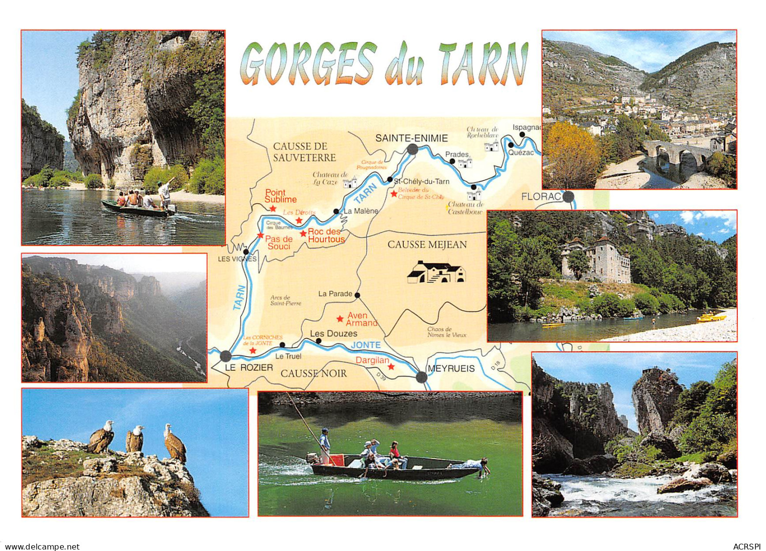 Gorges Du Tarn Carte Map  11  (scan Recto-verso)MA2298Ter - Gorges Du Tarn