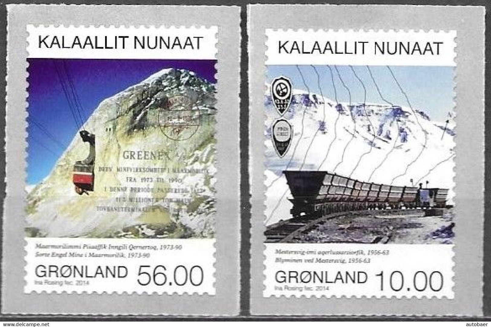Denmark Greenland Grönland 2014 Mining Bergbau Michel 665-66 ** MNH Neuf Postfrisch - Ungebraucht