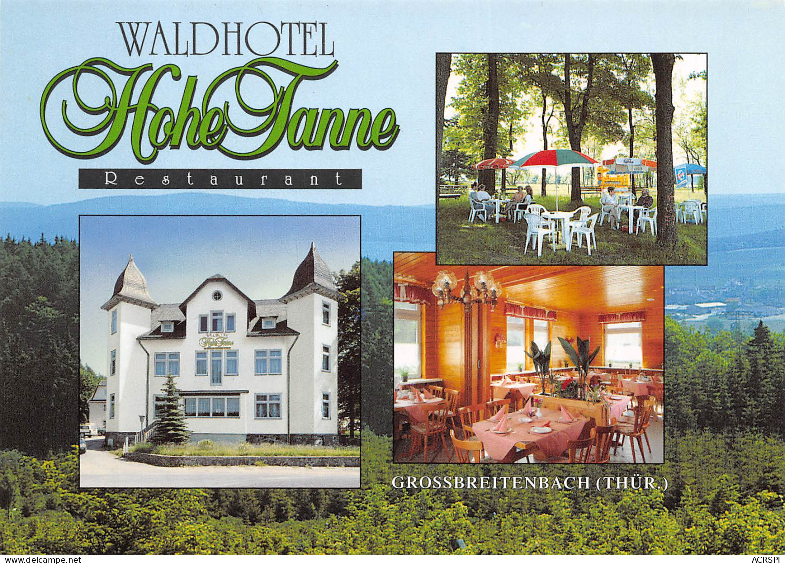 WALDHOTEL HOHE TANNE GROSSBREITENBACH IM THÜRINGER WAL  19 (scan Recto-verso)MA2298Vic - Other & Unclassified