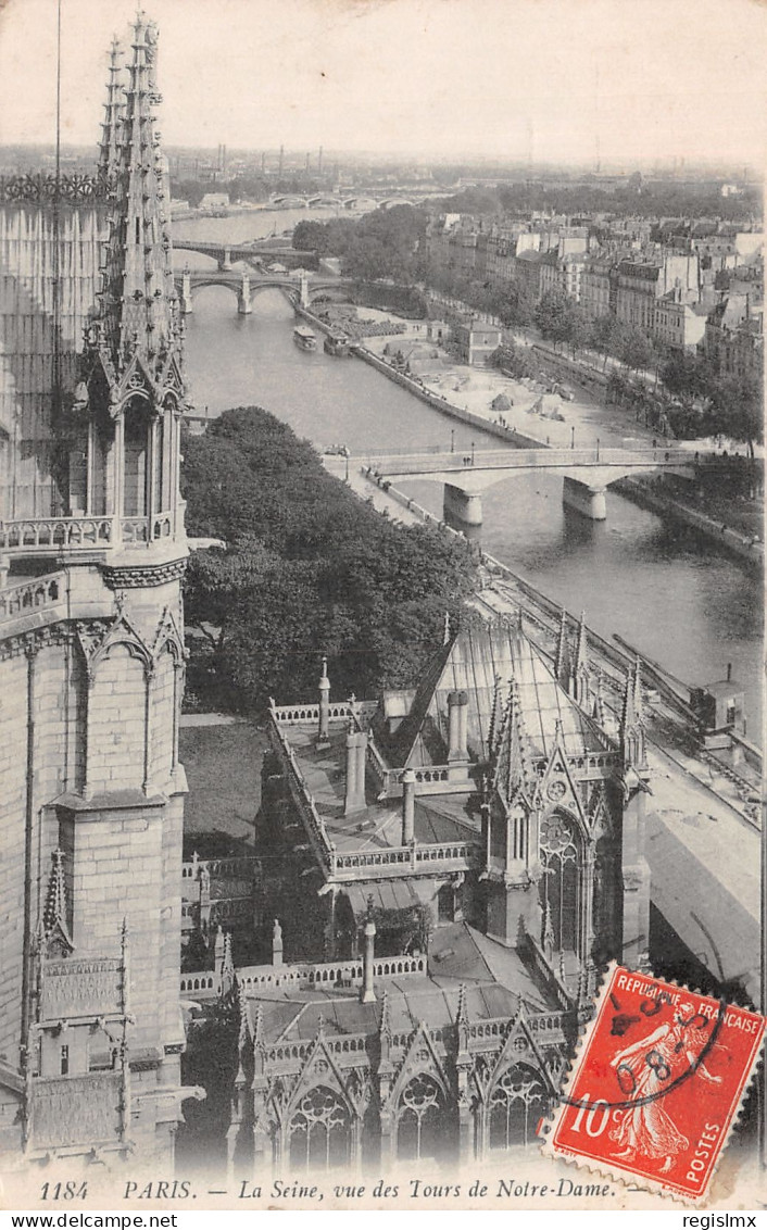 75-PARIS LA SEINE VUE DES TOURS NOTRE DAME-N°T1045-D/0157 - The River Seine And Its Banks
