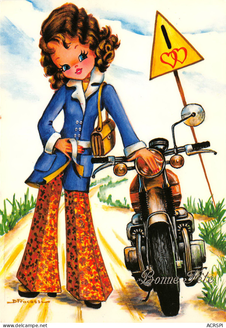 MOTO Amour Femme Fille Girl  Mode Fashion Motorcycle Bike  10 (scan Recto-verso)MA2299Und - Motorfietsen
