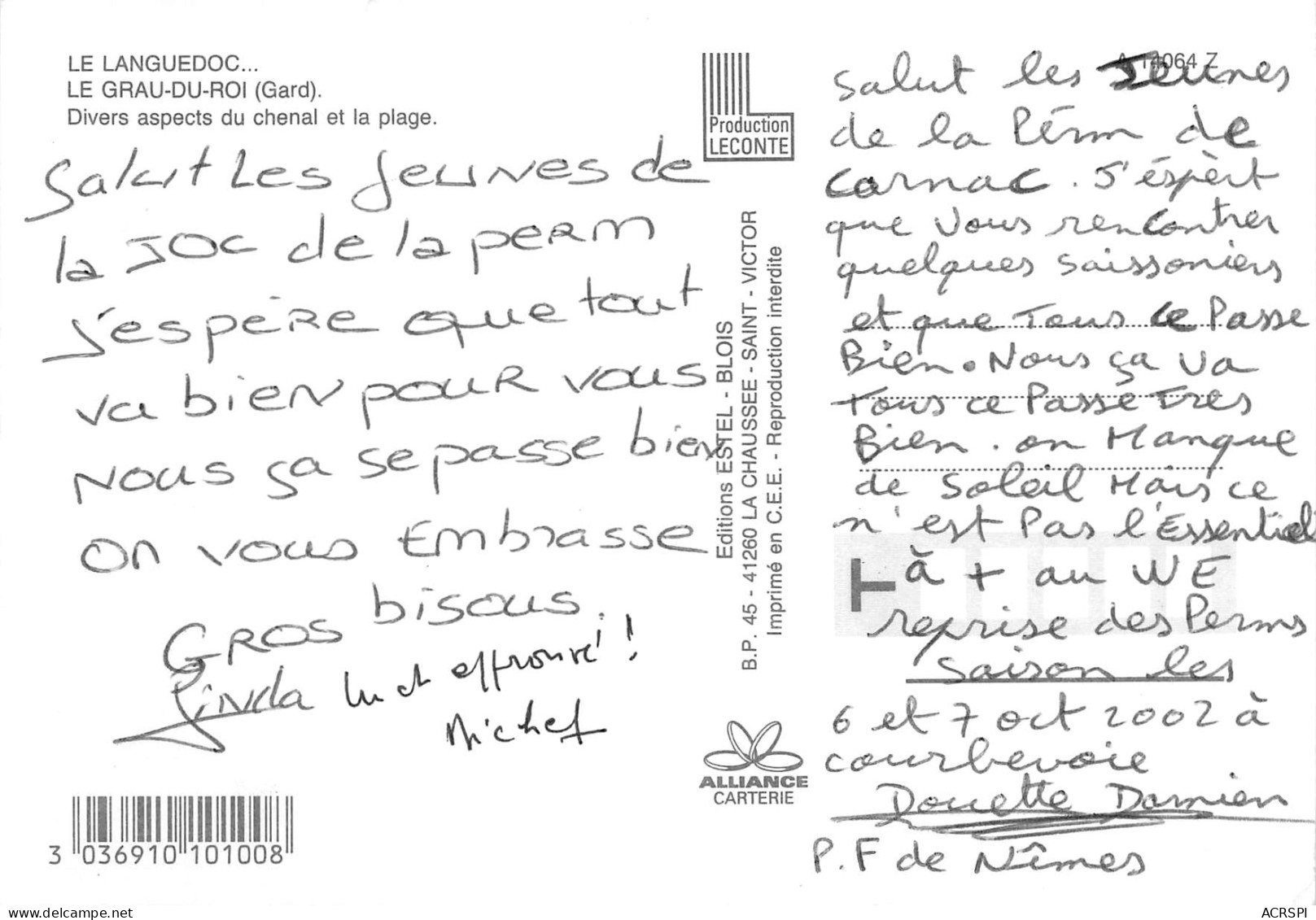 LE GRAU DU ROI Chenal Et Plage   11 (scan Recto-verso)MA2299Vic - Le Grau-du-Roi
