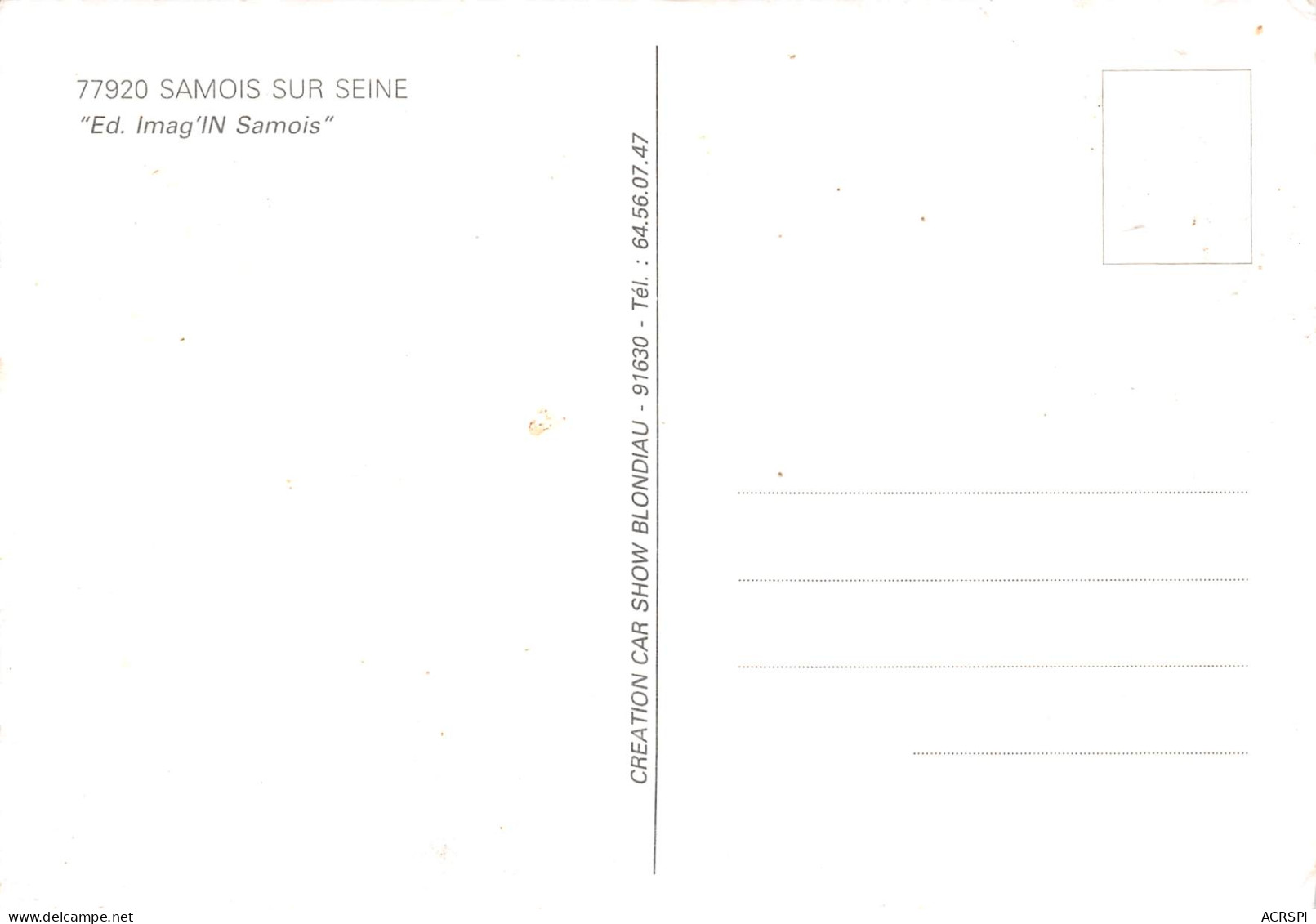SAMOIS SUR SEINE Multivue     13 (scan Recto-verso)MA2299Vic - Samois