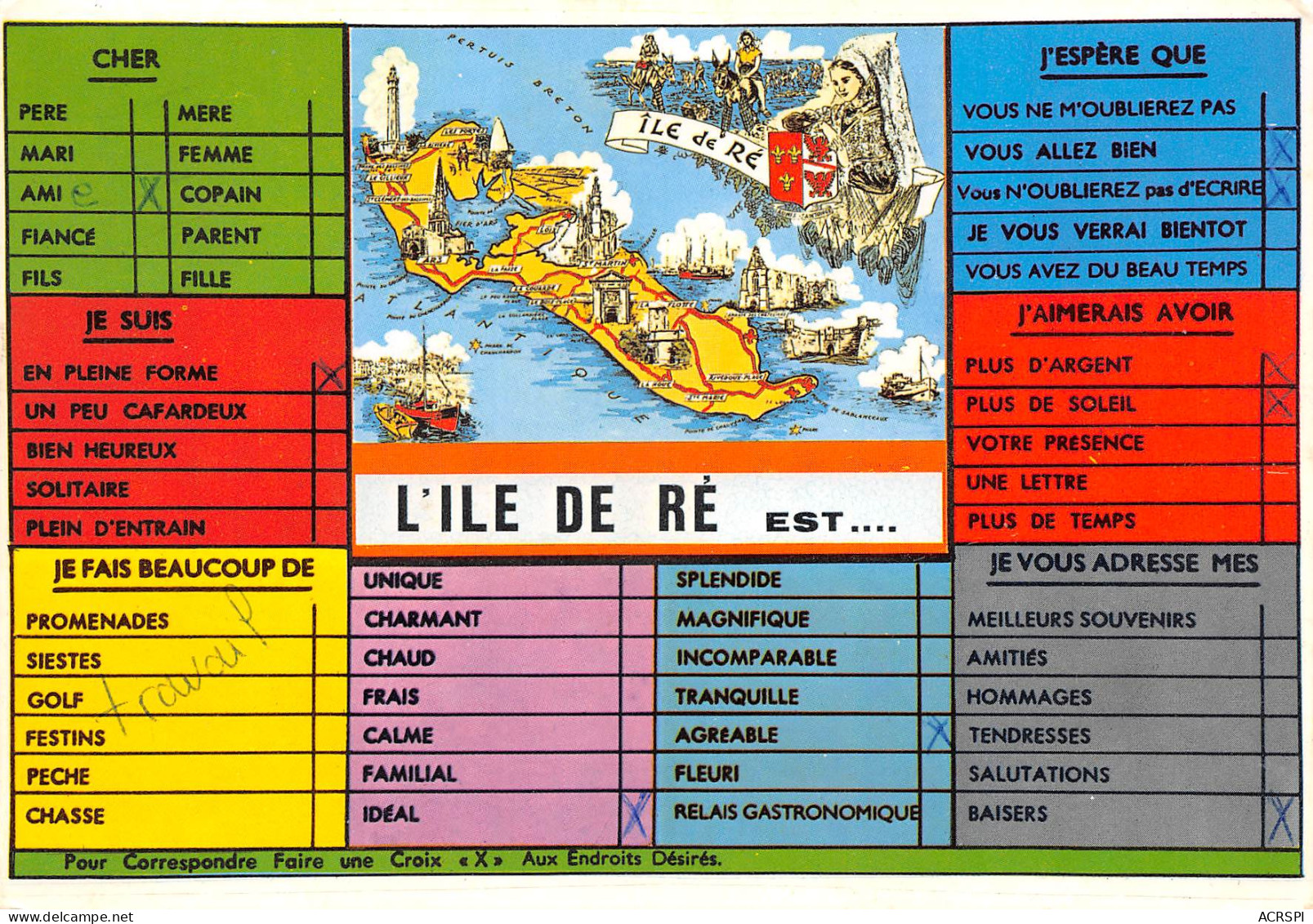 île De Ré Télégramme  50 (scan Recto-verso)MA2299Vic - Ile De Ré