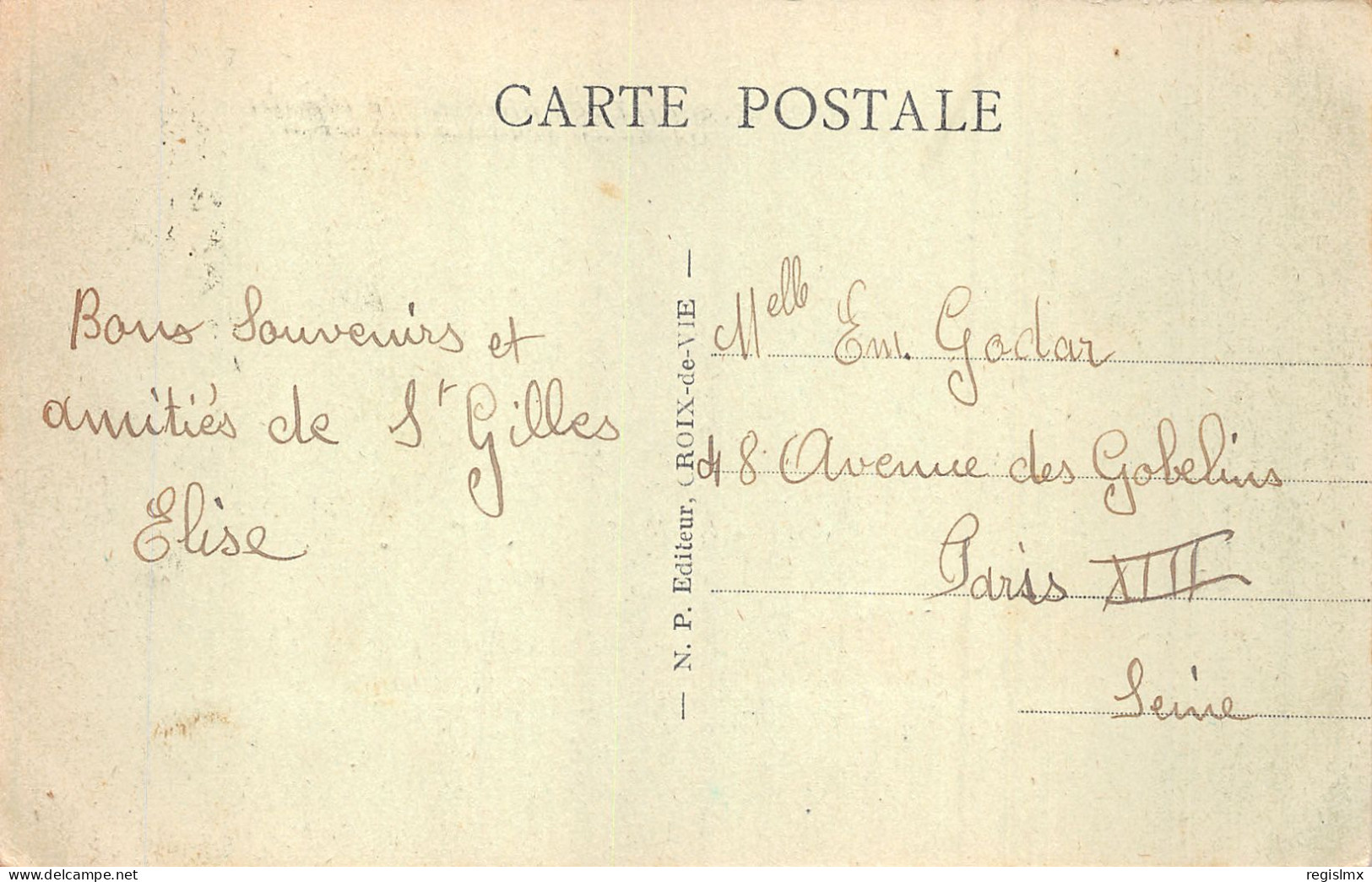 85-SAINT GILLES CROIX DE VIE-N°T1046-F/0091 - Saint Gilles Croix De Vie