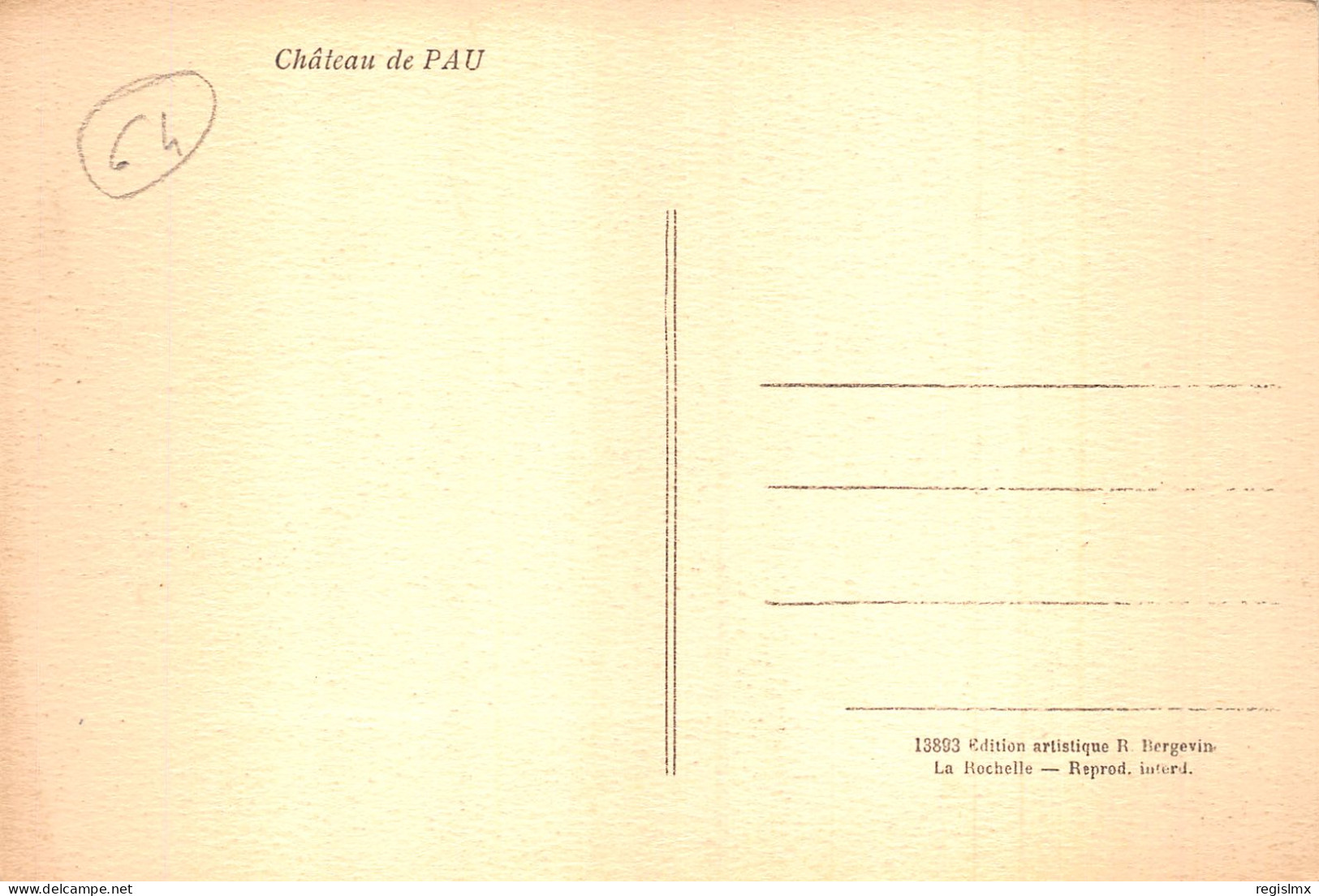 64-CHATEAU DE PAU-N°T1046-E/0019 - Other & Unclassified