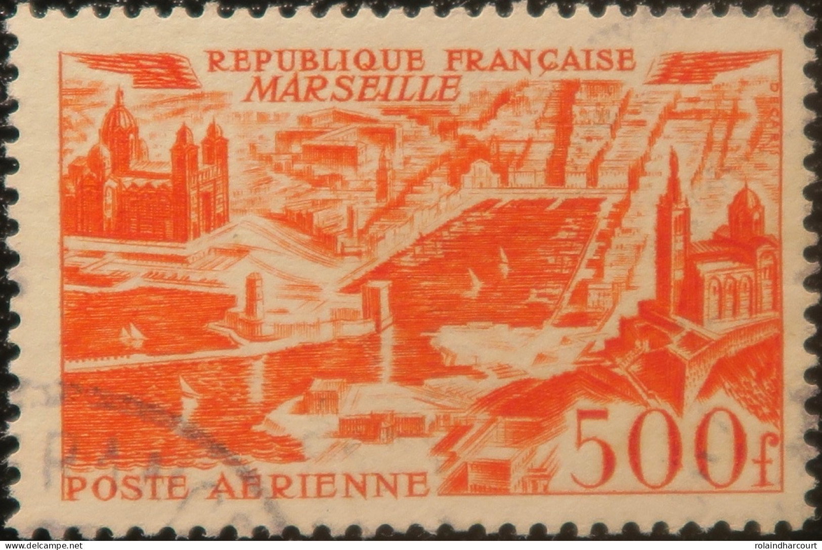 3731 - FRANCE - 1949 - POSTE AERIENNE - Vue Aérienne De Marseille - N°27 Oblitéré - 1927-1959 Oblitérés