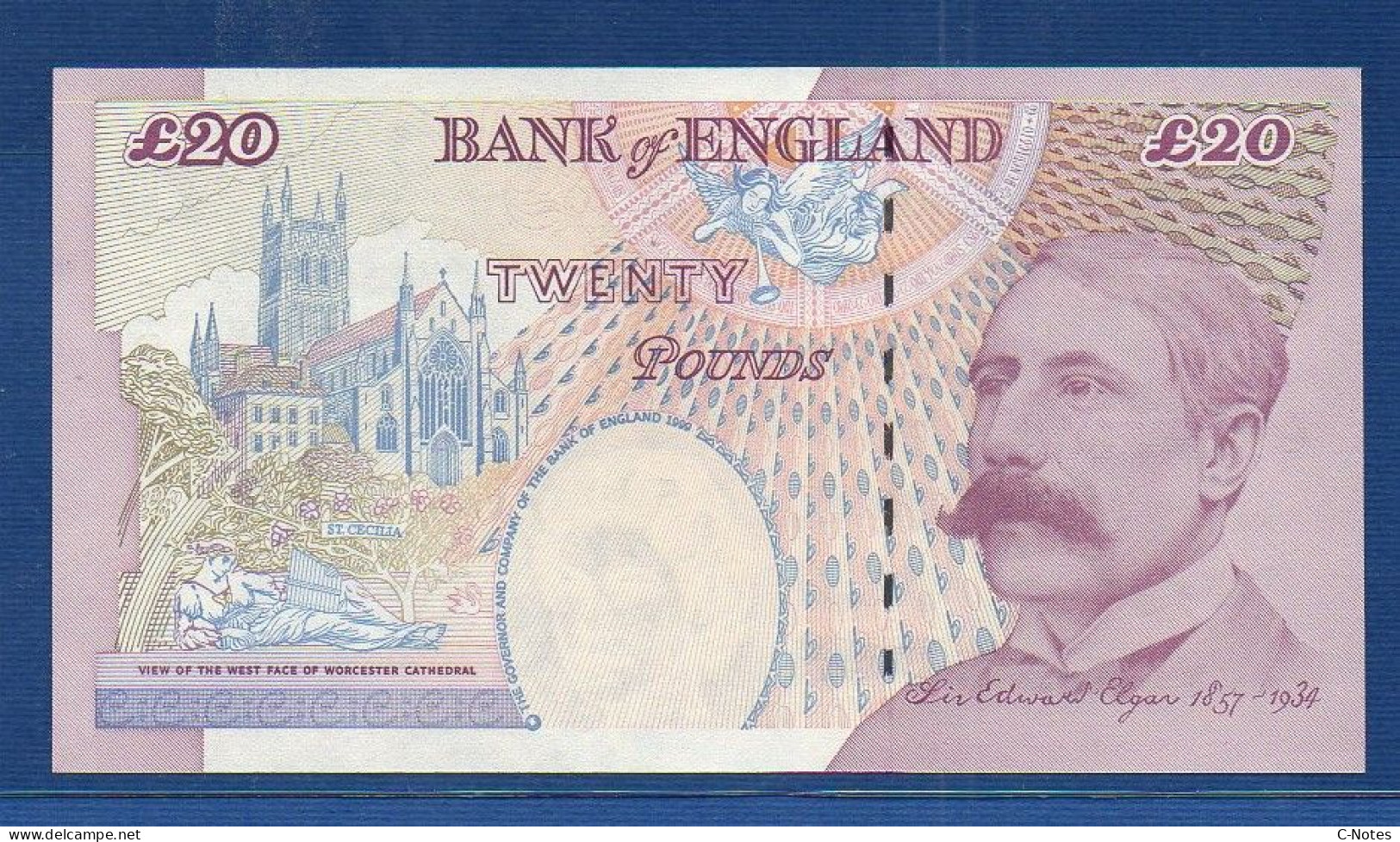 GREAT BRITAIN - P.390a – 20 Pounds 1999 AUNC,  S/n DB35 157960 - 20 Pounds