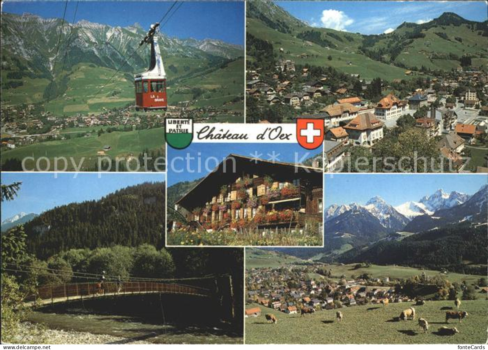 12223353 Chateau-d Oex Luftseilbahn Bruecke Pays Enhaut  Chateau-d Oex - Other & Unclassified