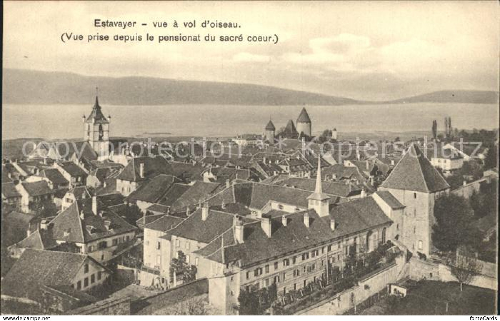 12221673 Estavayer-le-Lac Vue Oiseau  Estavayer-le-Lac - Andere & Zonder Classificatie