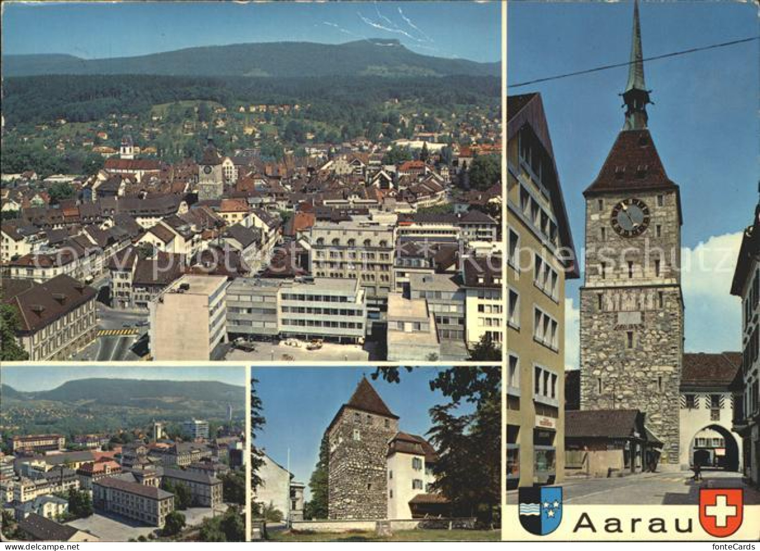 12221494 Aarau AG Teilansichten Turm Wappen Aarau - Autres & Non Classés