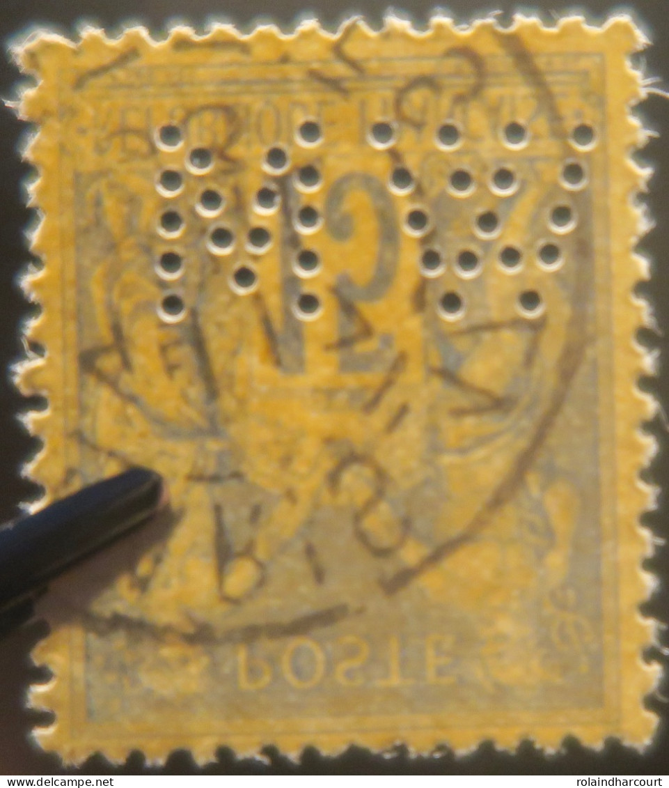 R1311/3030 - FRANCE - Timbres Au Type Sage Perforés : RP-MW-FK-NC-SG-DGC-CIC-CL - 1876-1898 Sage (Tipo II)