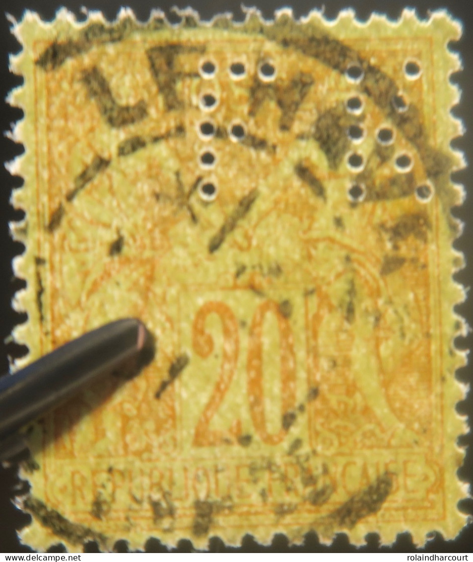 R1311/3030 - FRANCE - Timbres Au Type Sage Perforés : RP-MW-FK-NC-SG-DGC-CIC-CL - 1876-1898 Sage (Type II)