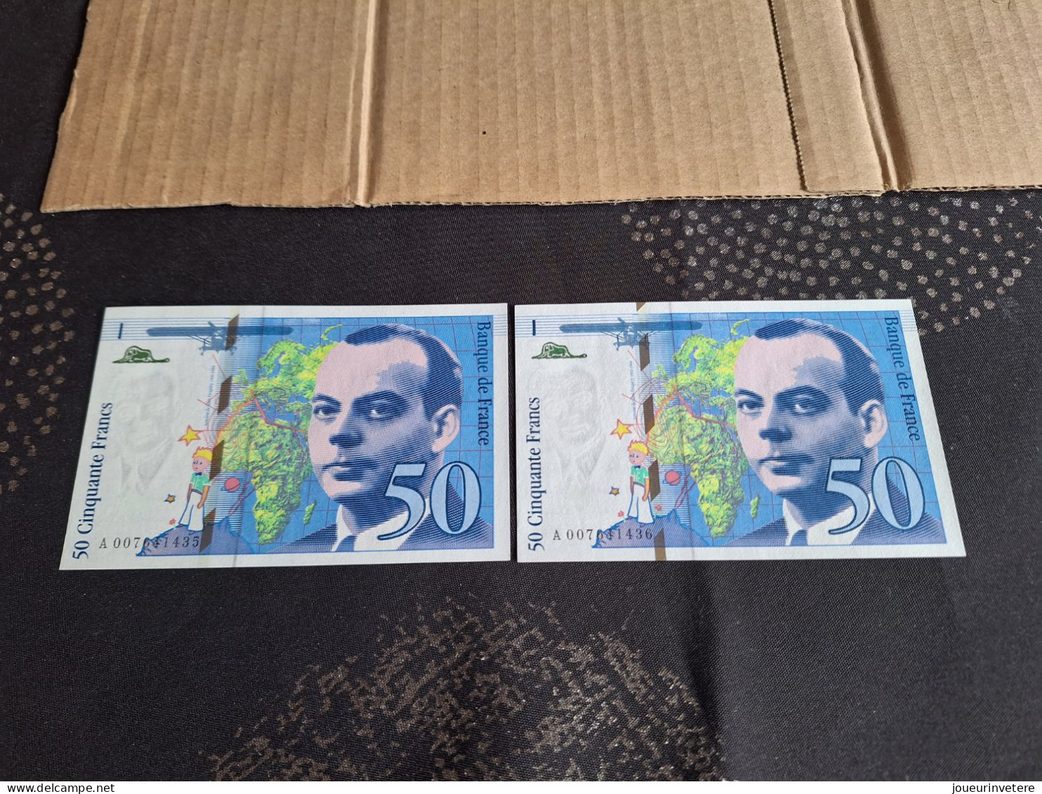 Lot De 2 Billets Dont Les Numéros Se Suive De 50 Francs Saint-Exupéry 1993  Neuf - Other - Europe