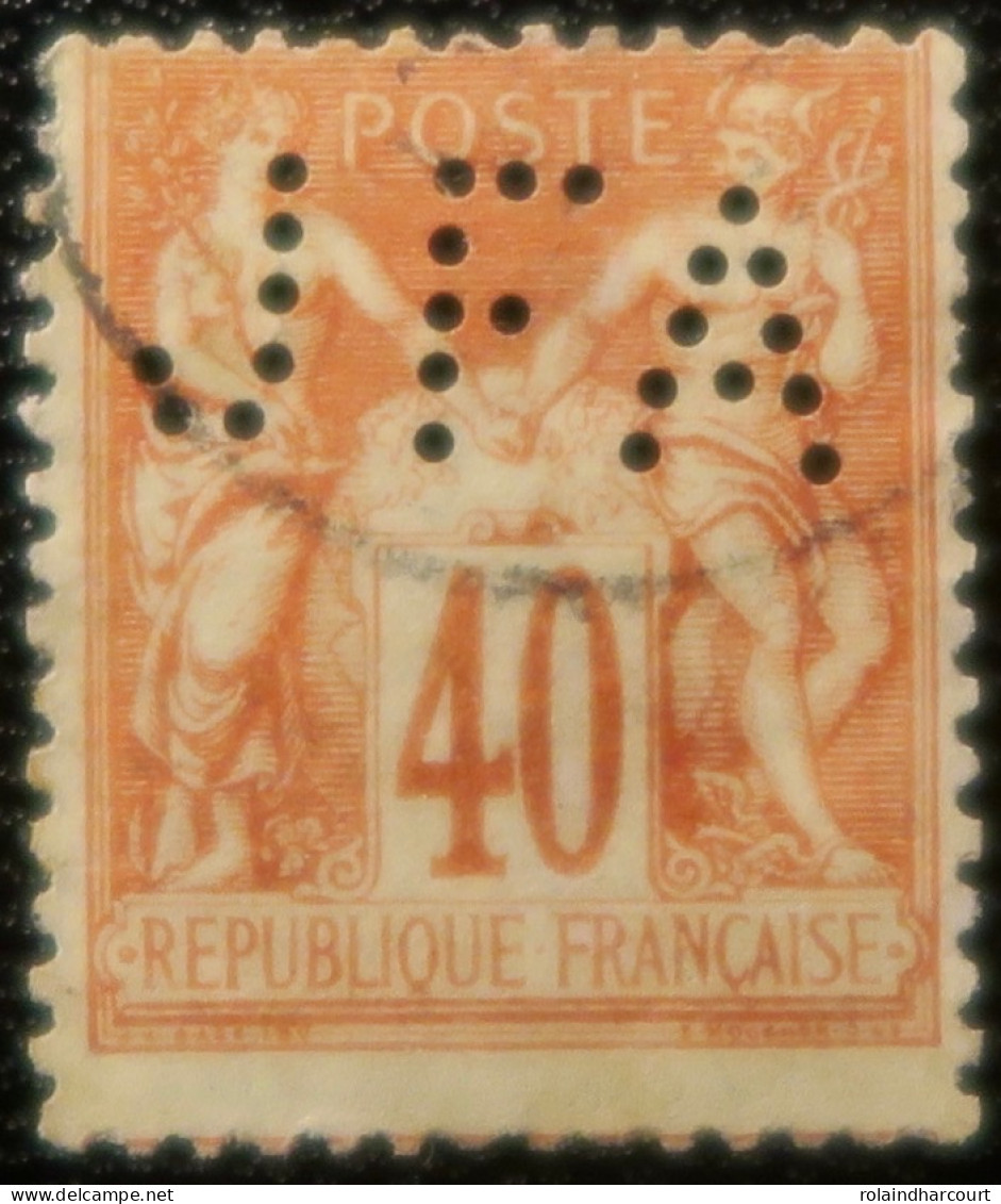 R1311/3031 - FRANCE - SAGE TYPE II N°94 Perforé " JFA " Oblitéré - 1876-1898 Sage (Type II)