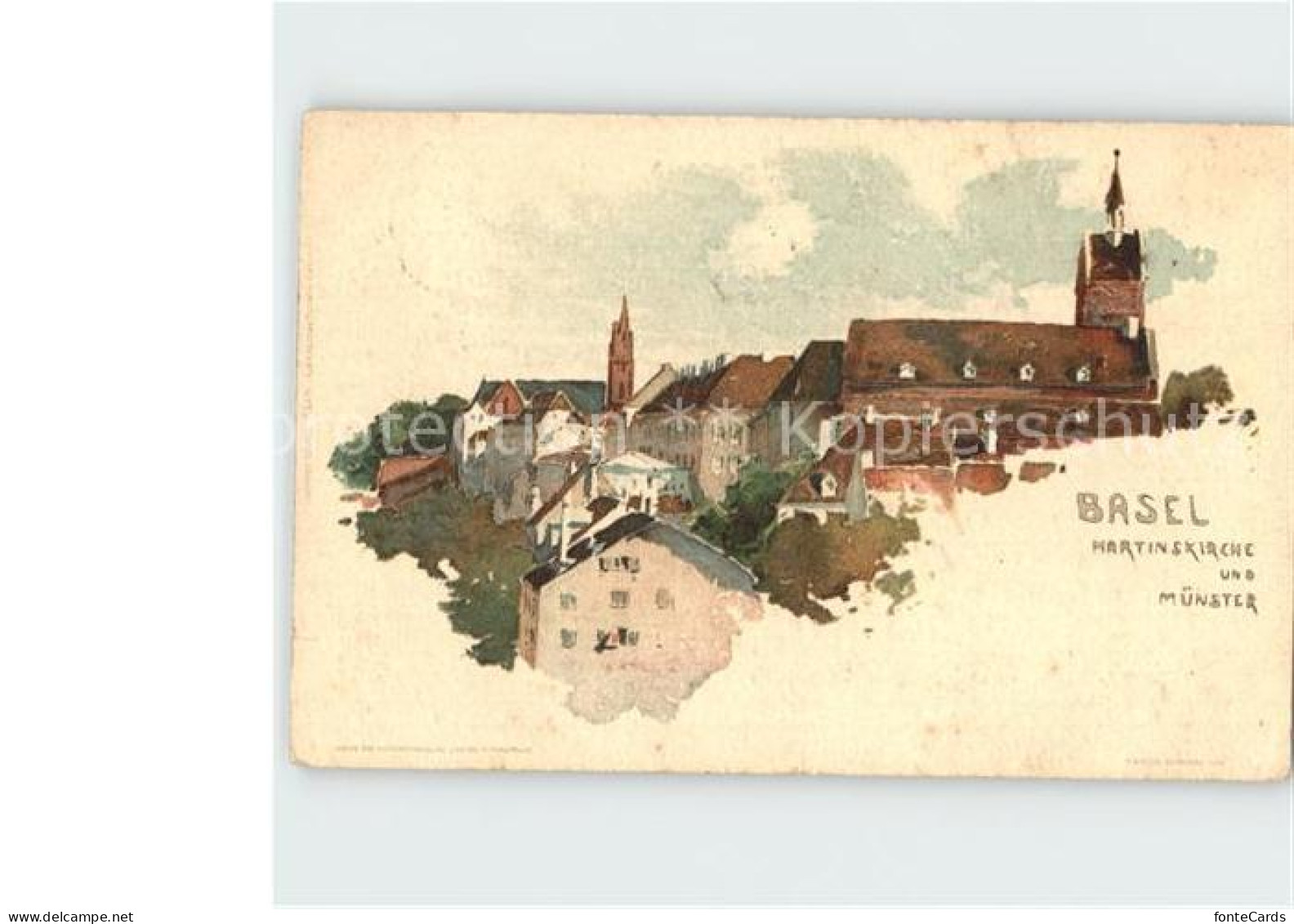 12218630 Basel BS Martinskirche Muenster  Basel - Other & Unclassified