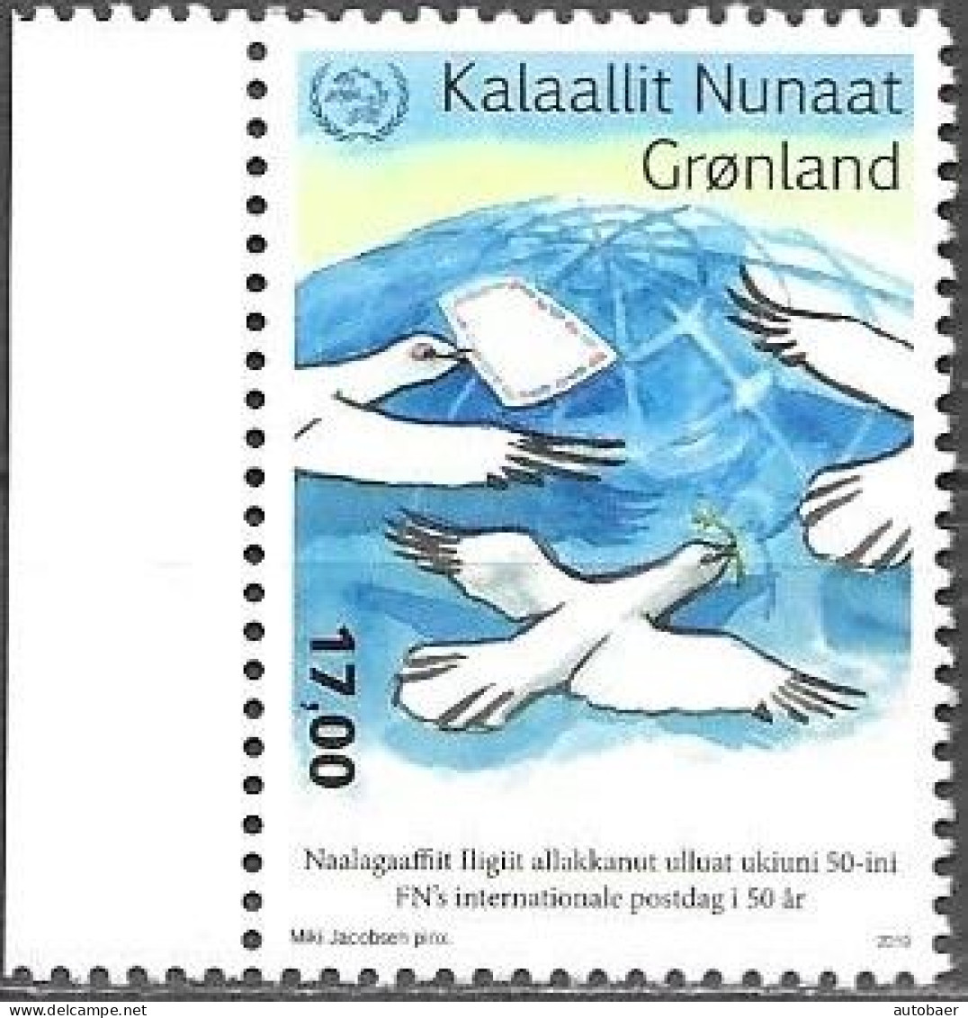 Denmark Greenland Grönland 2019 World Post Day Michel 832 ** MNH Neuf Postfrisch - Neufs