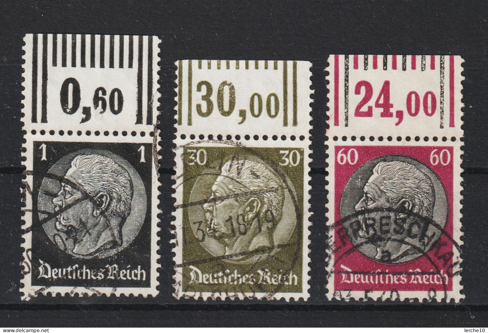 MiNr. 512, 523, 526 Oberrand Gestempelt (0392) - Used Stamps