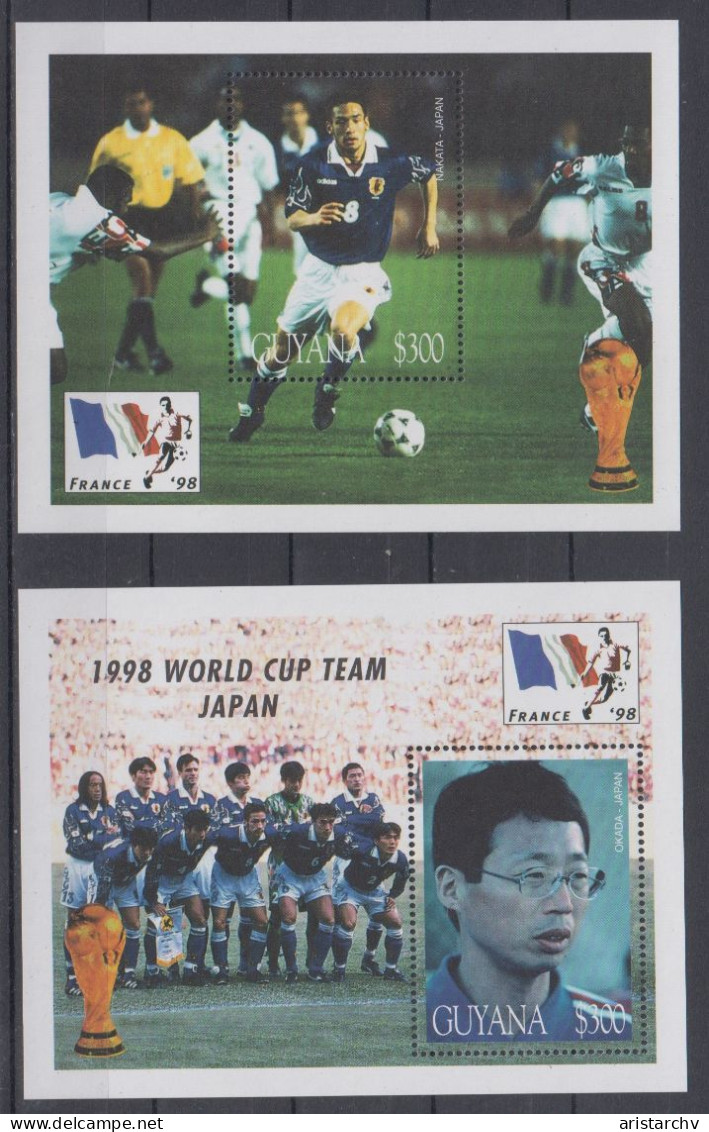 GUYANA 1998 FOOTBALL WORLD CUP 12 STAMPS AND 2 S/SHEETS - 1998 – France