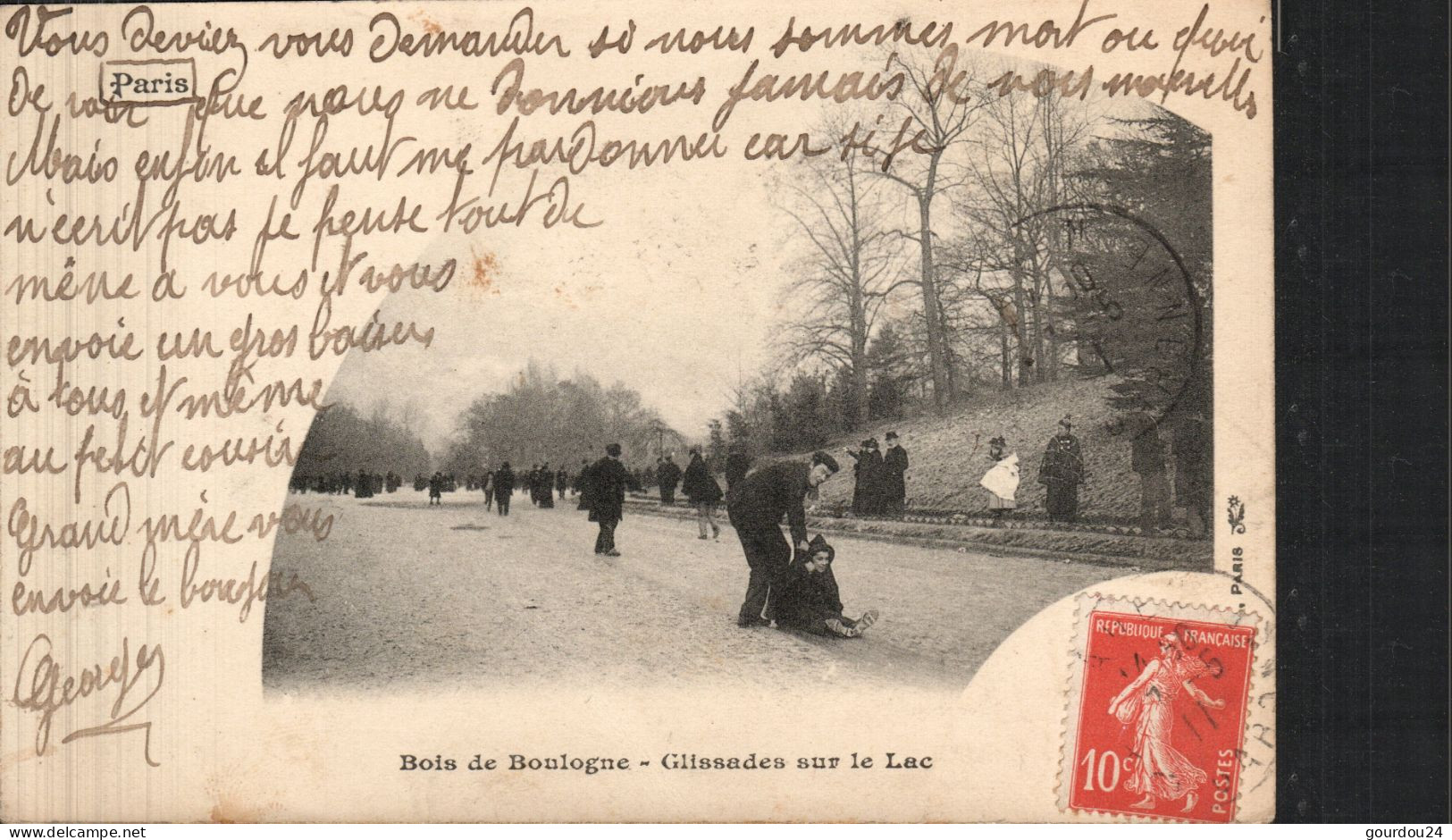 PARIS - Bois De Boulogne - Glissades Sur Le Lac - Parcs, Jardins