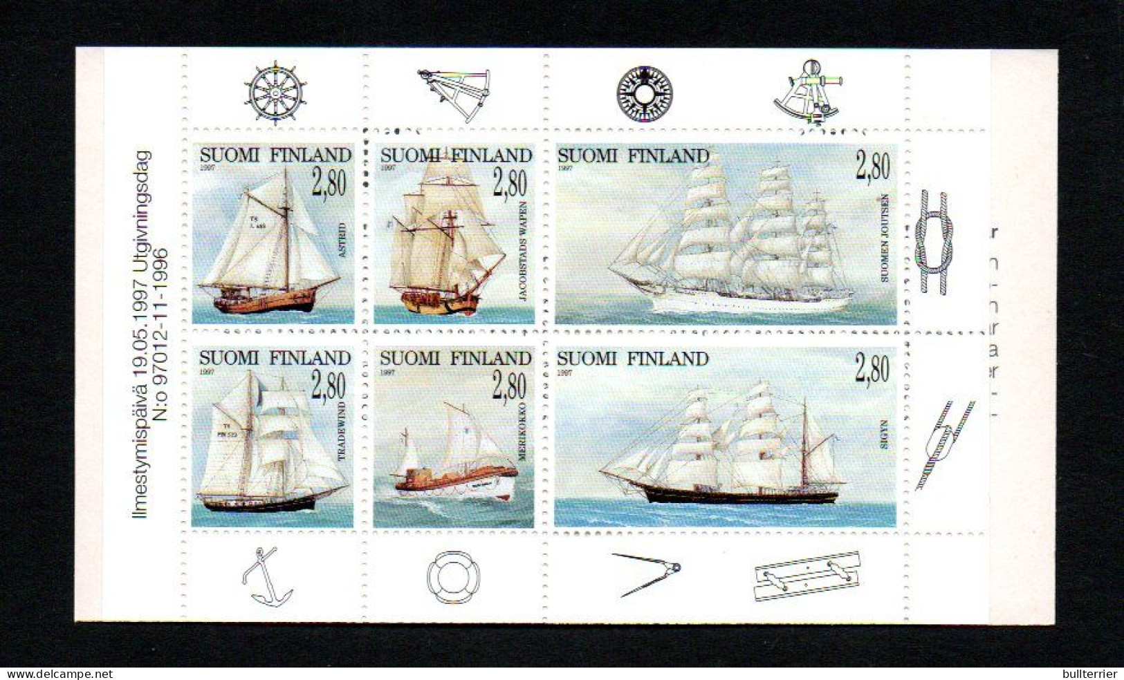 FINLAND - 1997 - Lifeboatd  Centenary Booklet Complete Mint Never Hinged, Sg Cat £21 - Carnets
