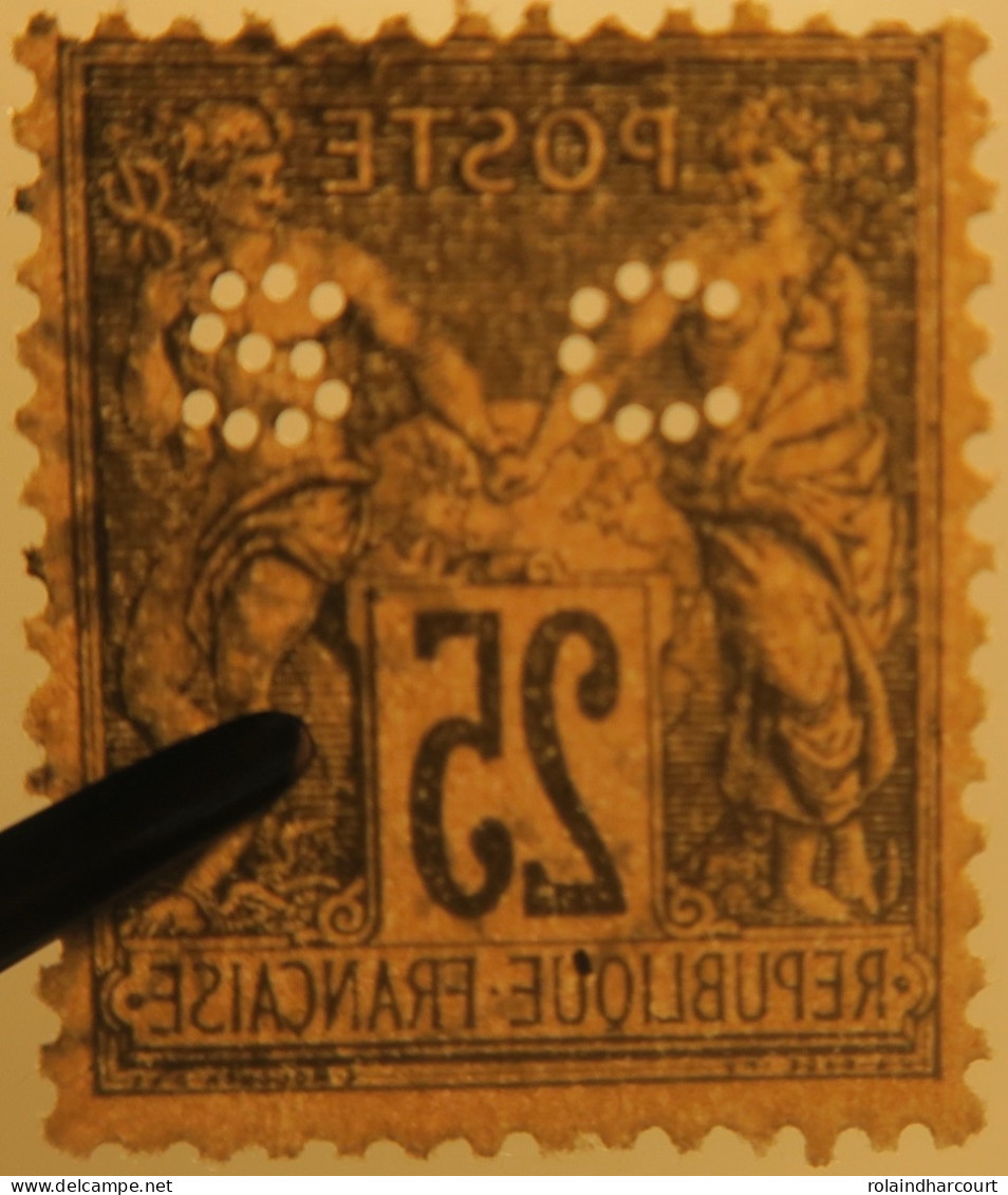 R1311/3034 - FRANCE - TIMBRES AU TYPE SAGE Oblitérés Et Perforés : STL-VAC-SC-VP-CC-AEC-MWc-STL-LE-AEC-SG-STL - 1876-1898 Sage (Type II)