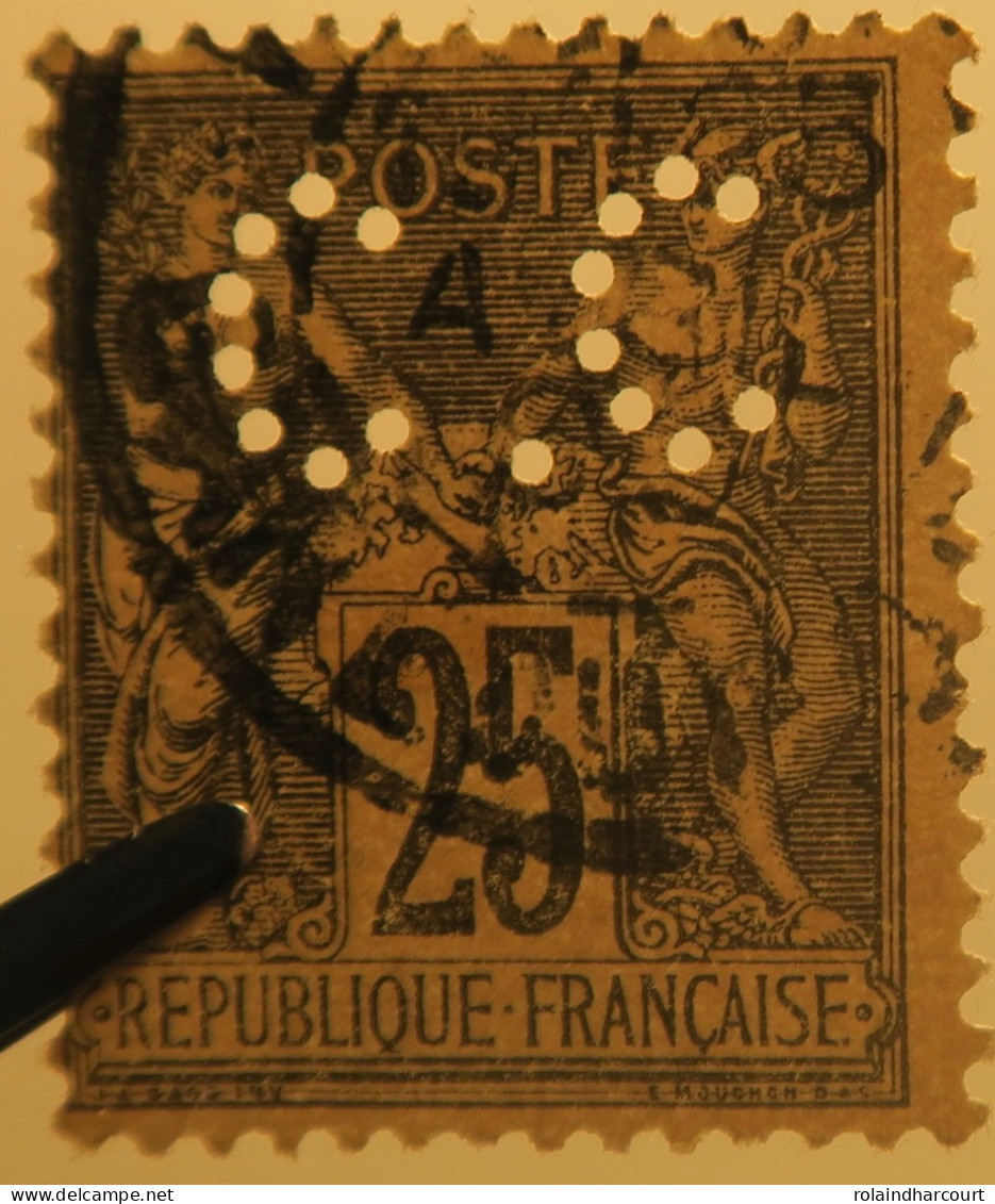 R1311/3034 - FRANCE - TIMBRES AU TYPE SAGE oblitérés et perforés : STL-VAC-SC-VP-CC-AEC-MWc-STL-LE-AEC-SG-STL