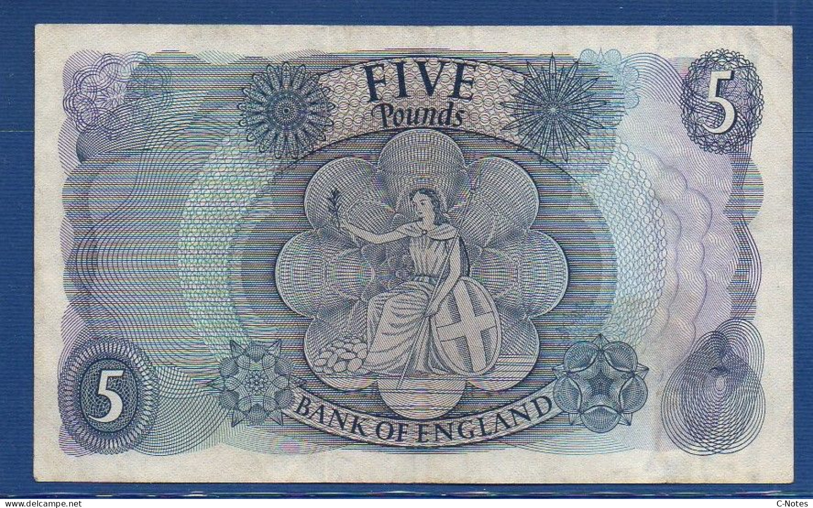 GREAT BRITAIN - P.375b – 5 Pounds ND (1963 - 1971) VF,  S/n Y57 421310 - 5 Pond