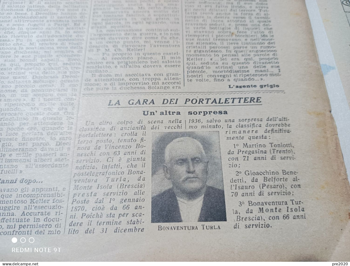 LA DOMENICA DEL CORRIERE 1937 IL PORTOGALLO MONTE ISOLA - Other & Unclassified