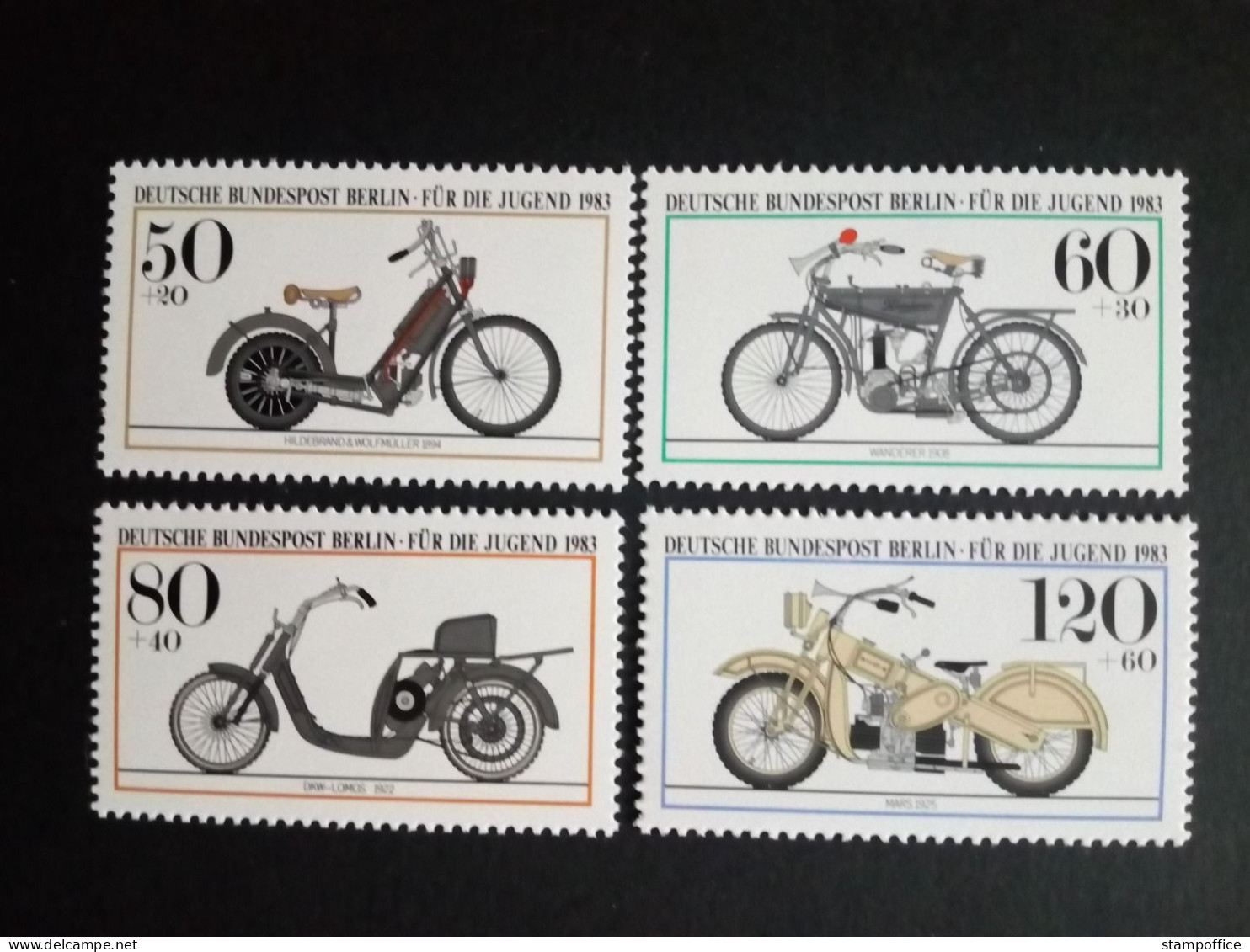 BERLIN MI-NR. 694-697 POSTFRISCH(MINT) JUGEND 1983 MOTORRÄDER - Motorräder