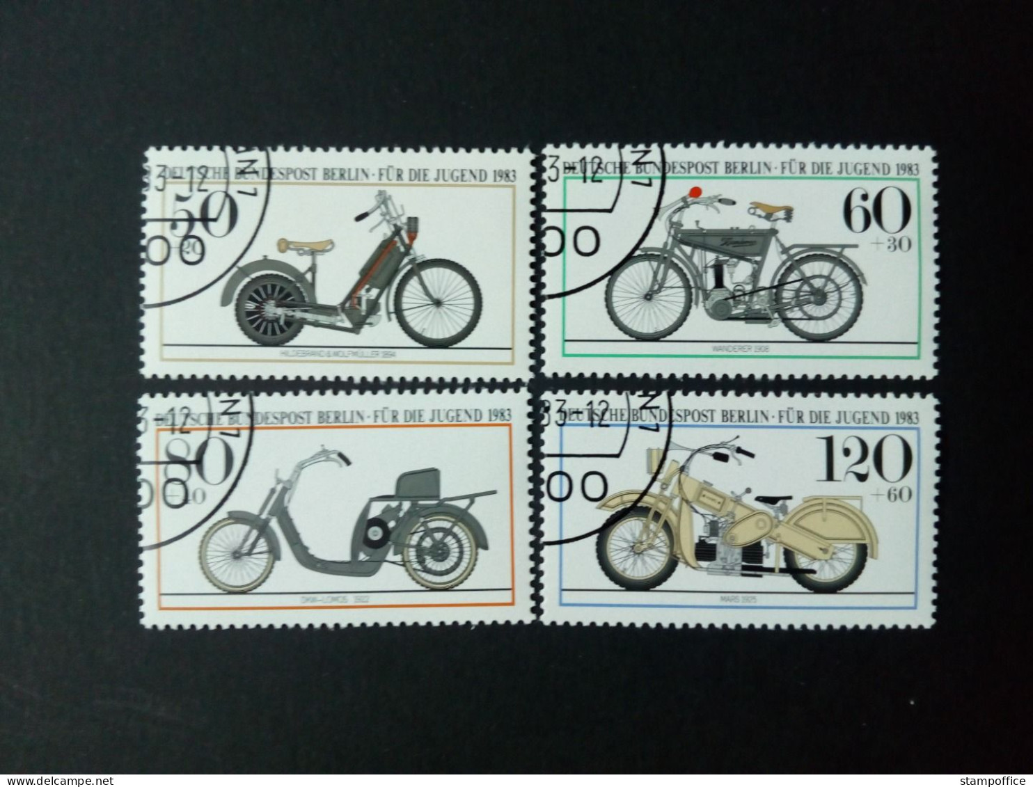 BERLIN MI-NR. 694-697 GESTEMPELT(USED) JUGEND 1983 MOTORRÄDER - Used Stamps