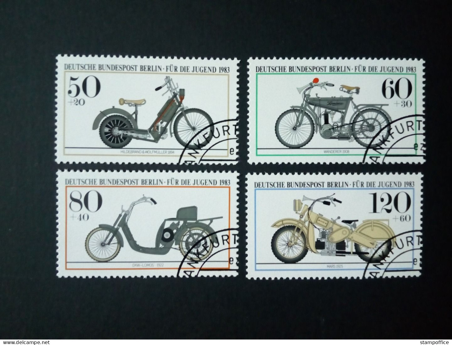 BERLIN MI-NR. 694-697 GESTEMPELT(USED) JUGEND 1983 MOTORRÄDER - Used Stamps