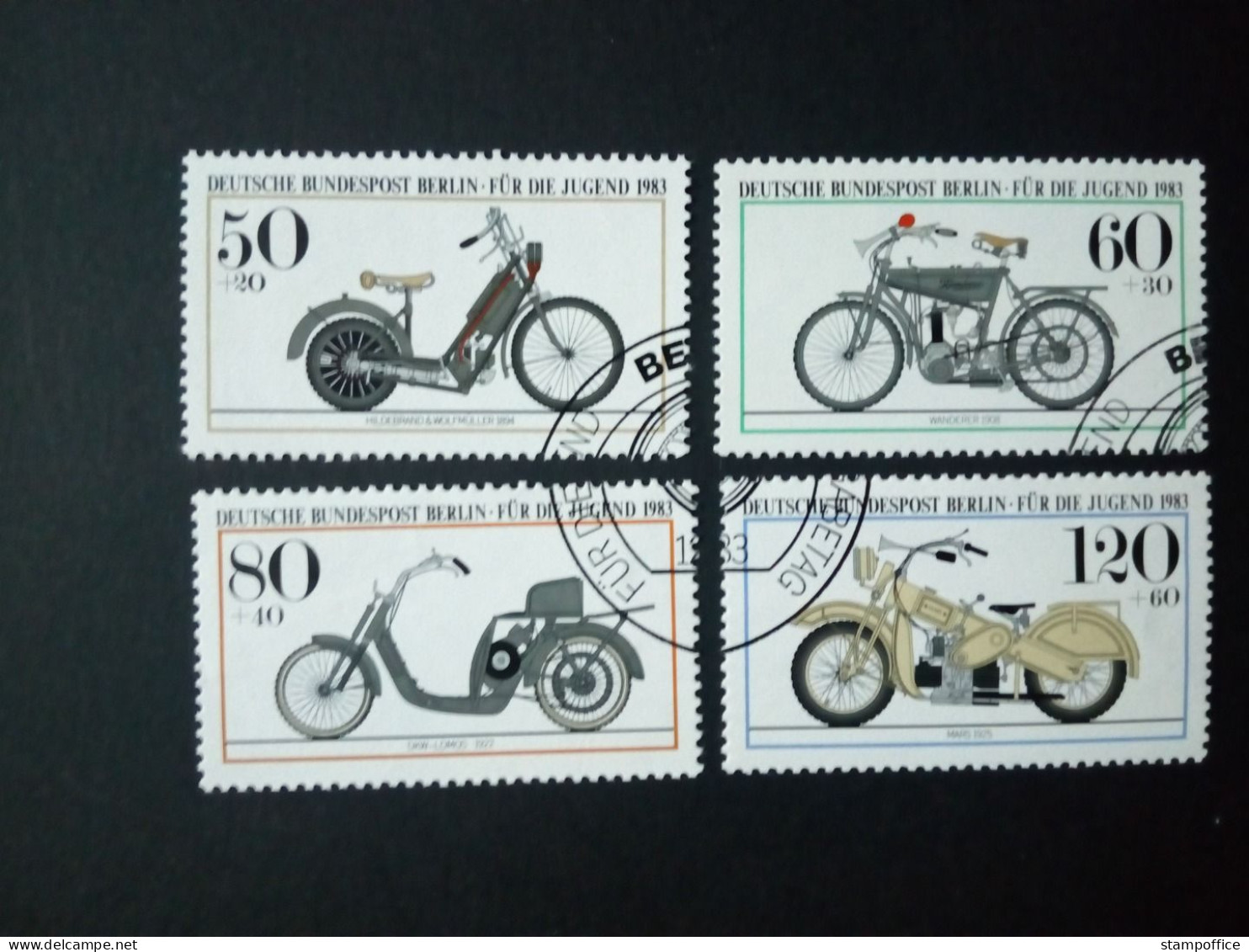 BERLIN MI-NR. 694-697 GESTEMPELT(USED) JUGEND 1983 MOTORRÄDER - Used Stamps