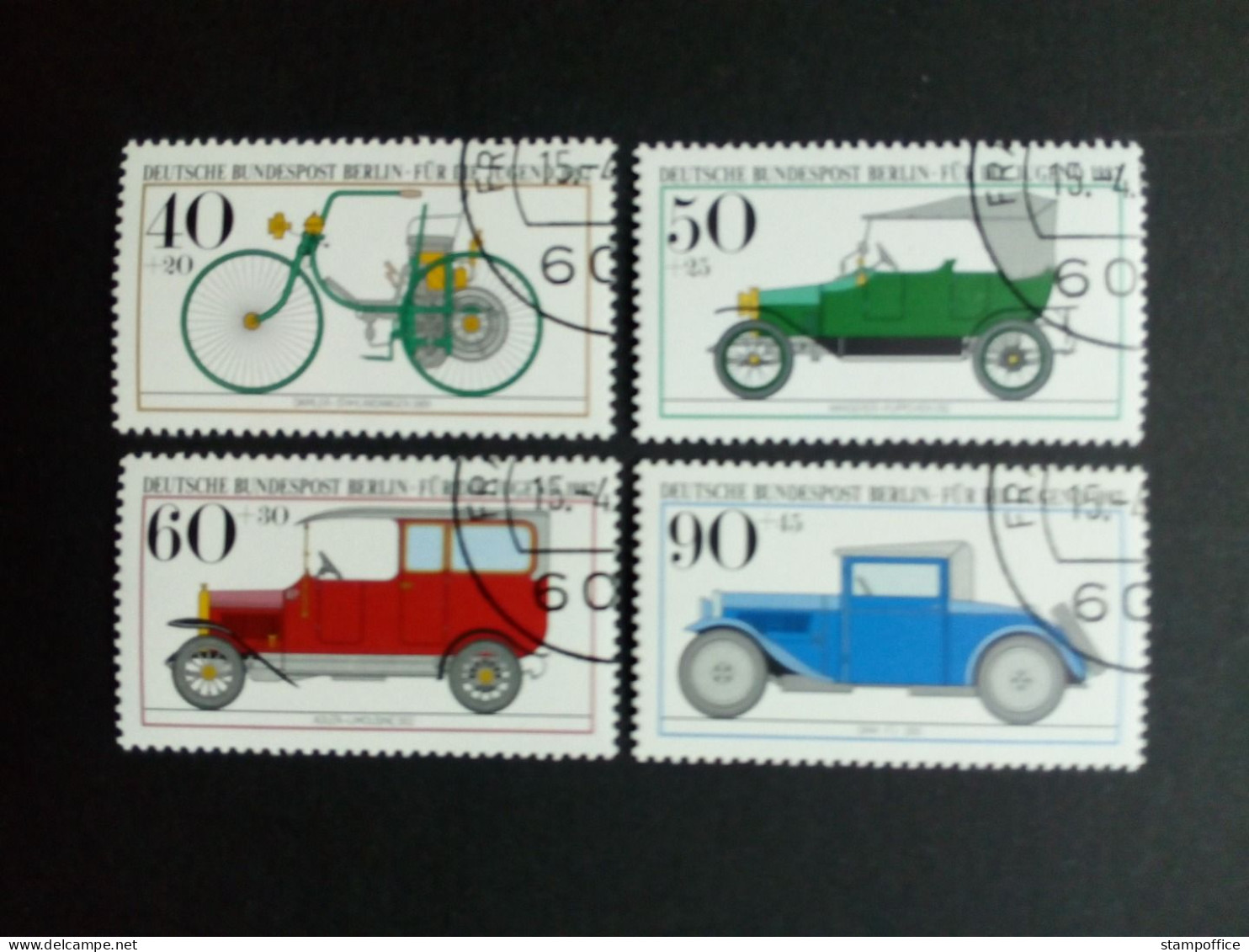 BERLIN MI-NR. 660-663 GESTEMPELT(USED) JUGEND 1982 AUTOS OLDTIMER - Usados